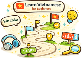 Illustration of learning Vietnamese