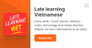 Image for Late Learning Vietnamese